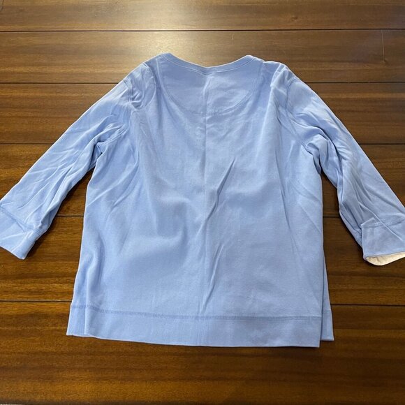 Karen Scott Women's Button-Up Blue Cardigan Sweaters Size XLarge 3/4 sleeve - Picture 4 of 9